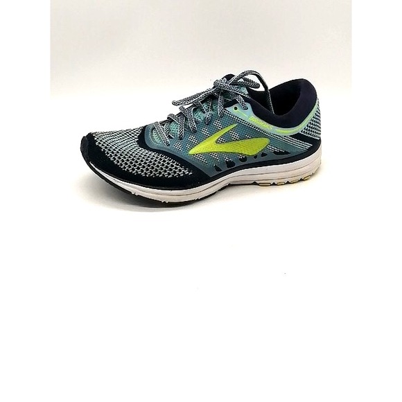 Brooks Sneakers Womens Revel Blue Yellow 8‎ Athletic Running Shoe 1202491B402 - Picture 1 of 11